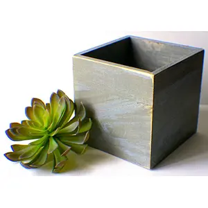 Wooden Box for centerpieces DIY Wedding Planter Flower rustic pot Square vases for wedding Top table decor Wooden boxes