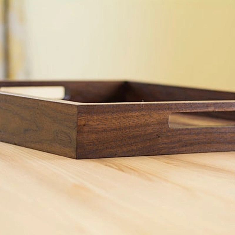 Wooden Tray with Handles Home Decor Wholesale Wood Tray Serving Trays for Ottomans Wooden TrayTable Wholesale Wood Tray