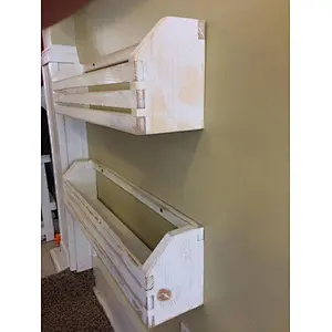 Wall-mounted Shelf,Children's Book Shelves (Rustic)---Set of 3,shelf,Wooden storage rack