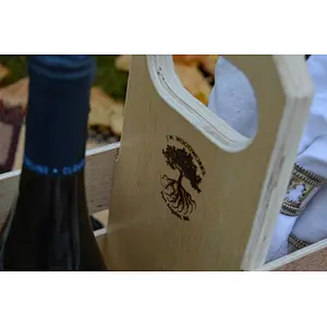 Wooden Wine Bottle Carrier Wine Caddy Tote Salvaged Wood All Purpose Carrier