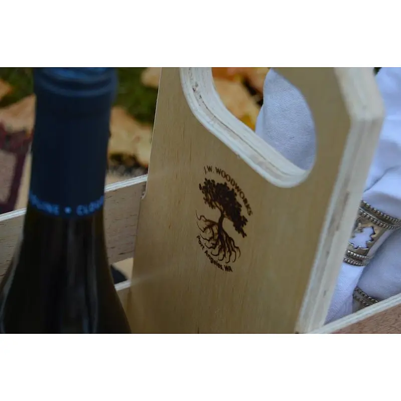 Wooden Wine Bottle Carrier Wine Caddy Tote Salvaged Wood All Purpose Carrier