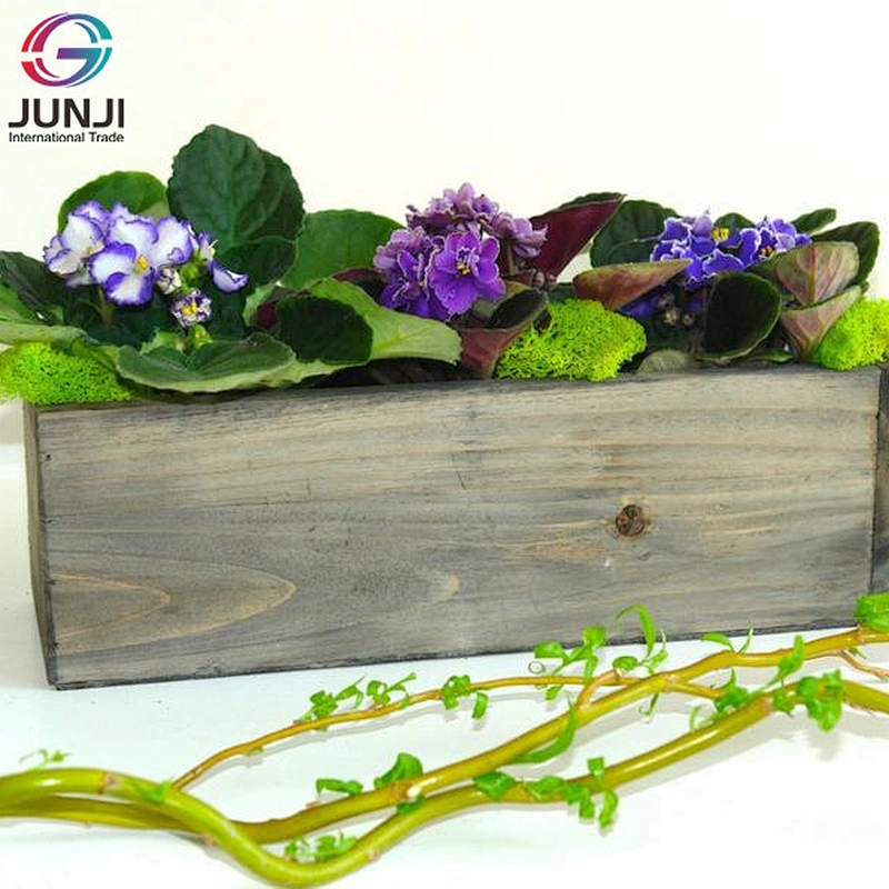 Rectangular wood box boxes woodland planter barn flower pot square vases rustic wedding wooden boxes rustic chic wedding