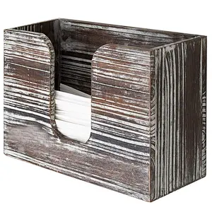 Torched Wood Wall-Mounted Paper Towel Dispenser