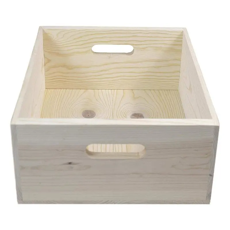Farmhouse wooden crates for fruits and wholesale  Wood Crate Box tray wood crate storage