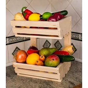 Crate Kitchen organizer wholesale unfinished Wooden crate rank  Apple crate Vegetable box bin Potato bin Potato onion bin