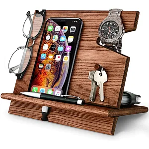 Wood organize phone holder glasses holder Wooden phone stand watch holderphone holder