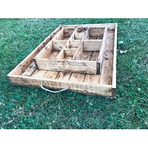 Party Bar, Large Dessert Station, Smores Tray, Rustic Wedding Decor Wooden organizer