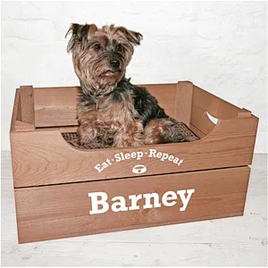 Wood Personable Pet Bed Crate - Eat, Sleep, Repeat 2019