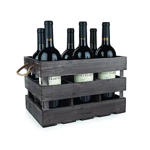 Vintage rustic farmhouse wine crates