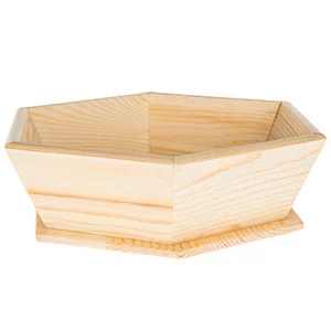 Hexagon Wooden Tray For Sale Wooden Tray Unfinished Wooden Trays and Boxes Wood Dinner Plate Tray Bread