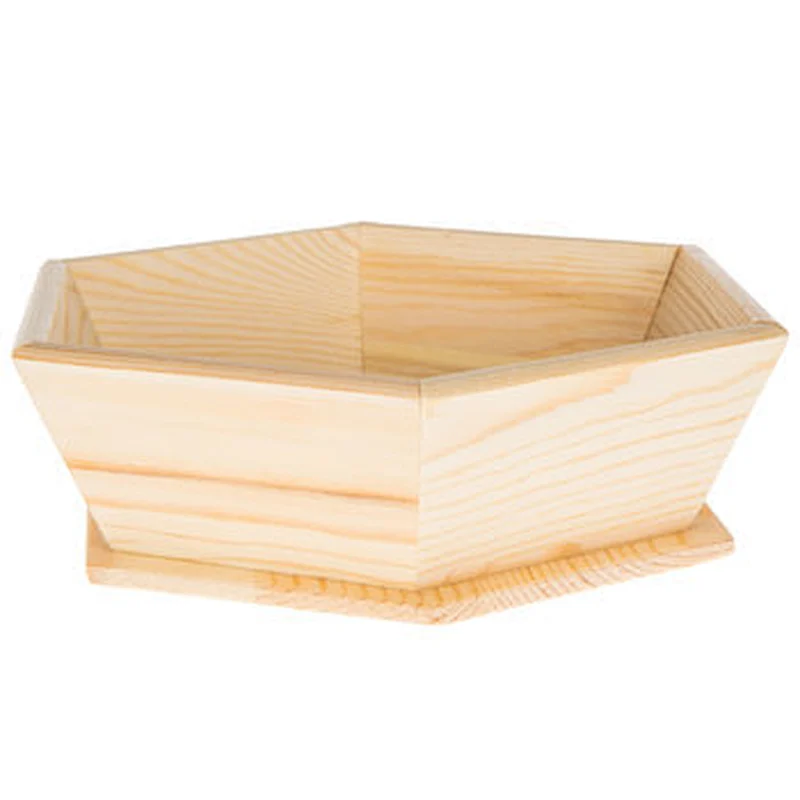 Hexagon Wooden Tray For Sale Wooden Tray Unfinished Wooden Trays and Boxes Wood Dinner Plate Tray Bread