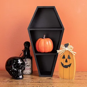 Manny's Mysterious Oddities Coffin Shelf - Spooky Gothic Decor for The Home