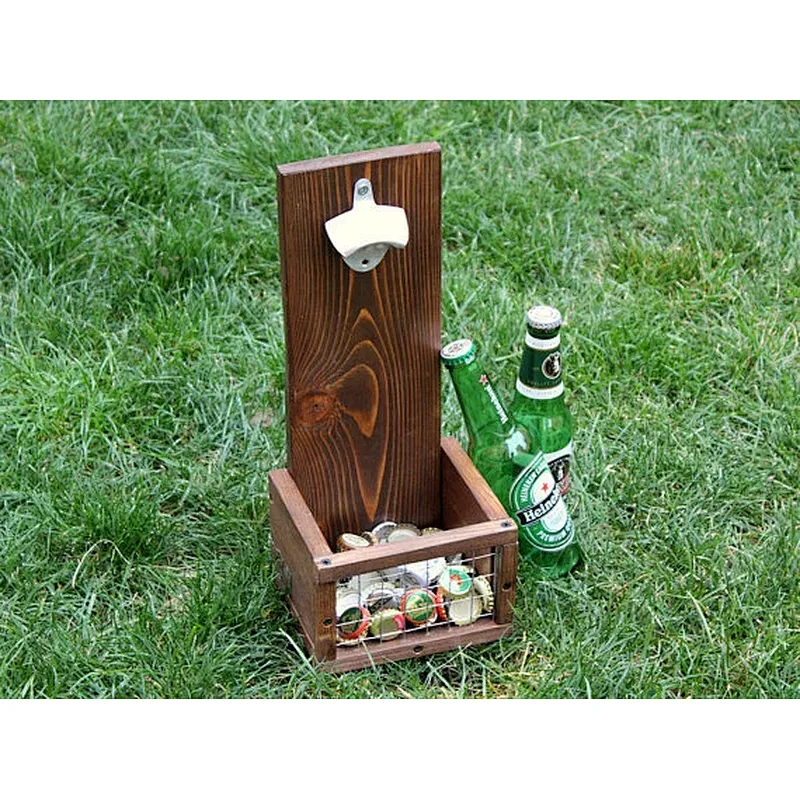 Wood bottle opener, Man's gift, Christmas Bar wooden decor
