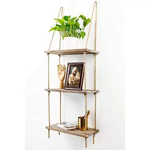 Triangle Hanging Shelf.Wall Decor-Knick Knack Shelf Rustic Home Decor.Dorm Room Decor-Decorative Wall Hanging Shelf
