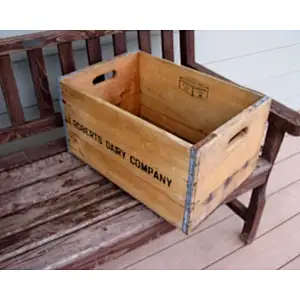 Vintage Roberts Dairy Milk  wooden Crate