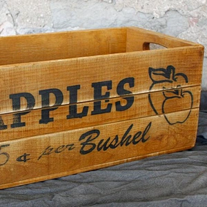 Rustic Vintage  Crate Box For Apple Storage Box