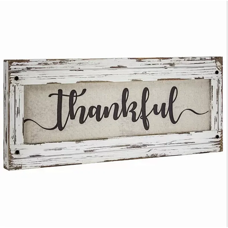 Junji Wood Framed Inspirational Canvas Sign Farmhouse Wall Decor Wholesale