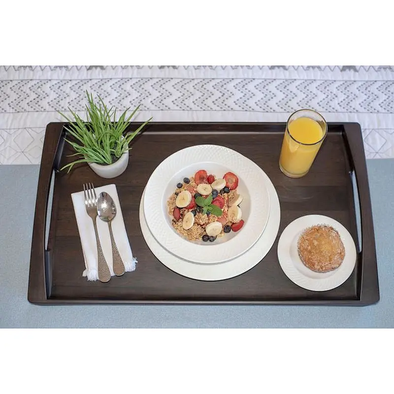 Hotel ritual breakfast service tray Unfini shed Wood TraysWood Serving TraylWooden Ottoman TrayWooden Tray Unfinished
