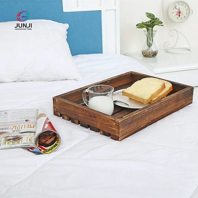 Extra Large Wooden Tray Serving Trays for Ottomans Wooden Trays For Decoration Wood Tray Stand Wooden Decorated Tray