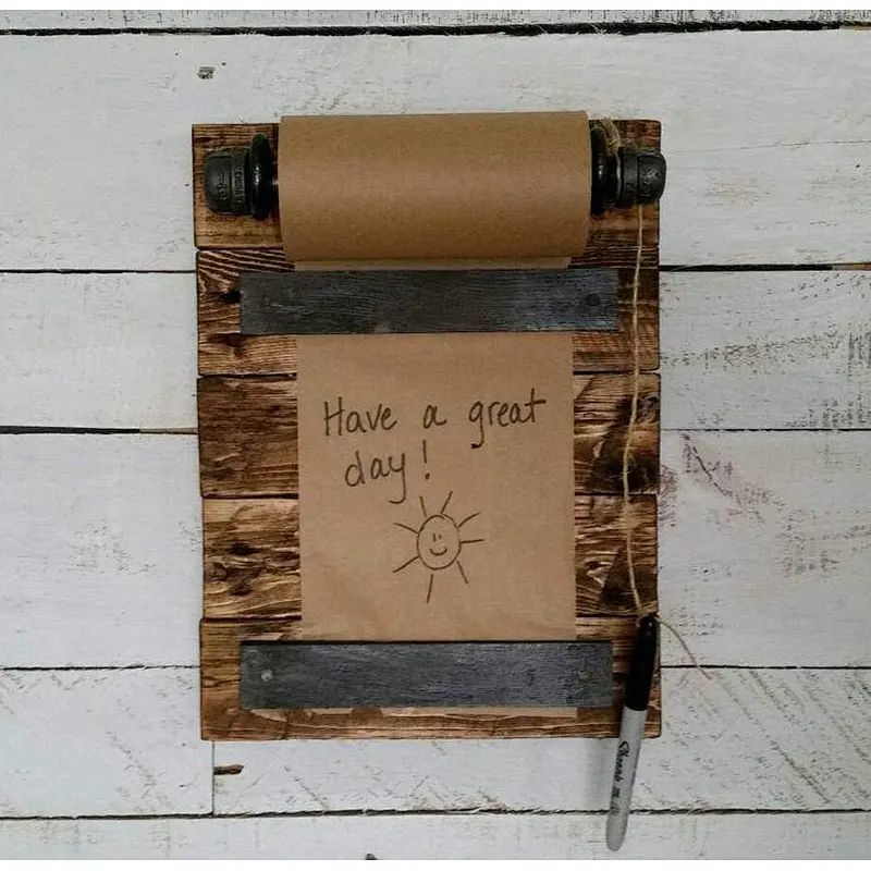 Reclaimed Wood Memo Board-Message -Farmhouse Pallet Wood Memo Board-Kitchen Memo Board