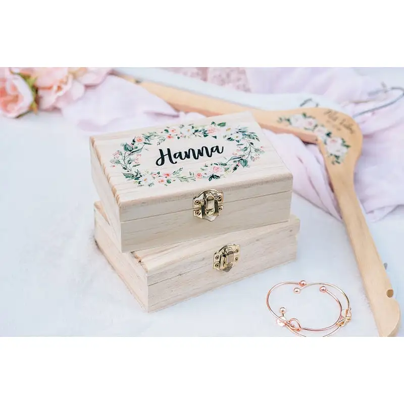 Personalized Bridal Party Gift Wooden Box 2019