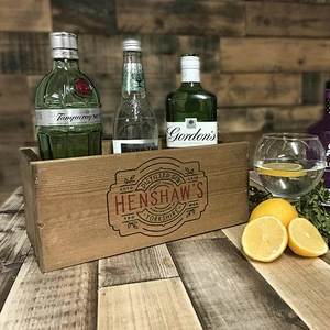 Rustic vintage edition fine wooden custom wine box