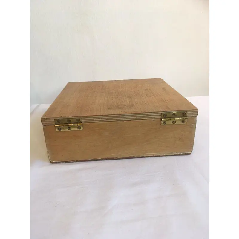 Vintage Wooden Handmade Box Compartments Trinkets Jewellery Sewing