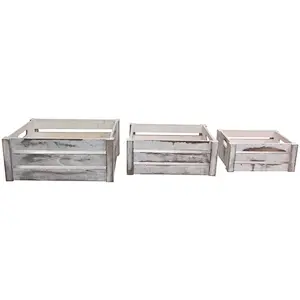 Wooden crate box shabby chic wooden crate wooden crates grey