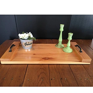 Rustic Wood Tray, Decorative Trays For Ottomans, Decorative Tray