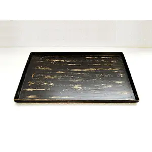 Wood dinner plate tray bread wooden tray with handle wooden tray stand