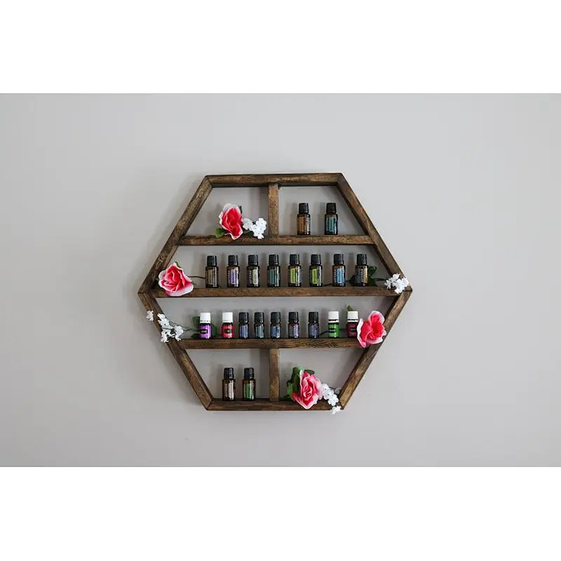 Wall mount shelf hexagon wall shelf standing wall shelf