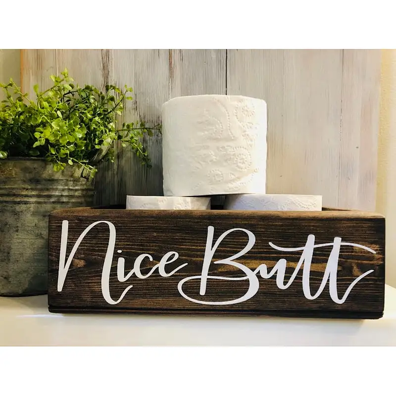 Nice buttToilet Tray Bathroom Decor toilet storage paper caddy wood box