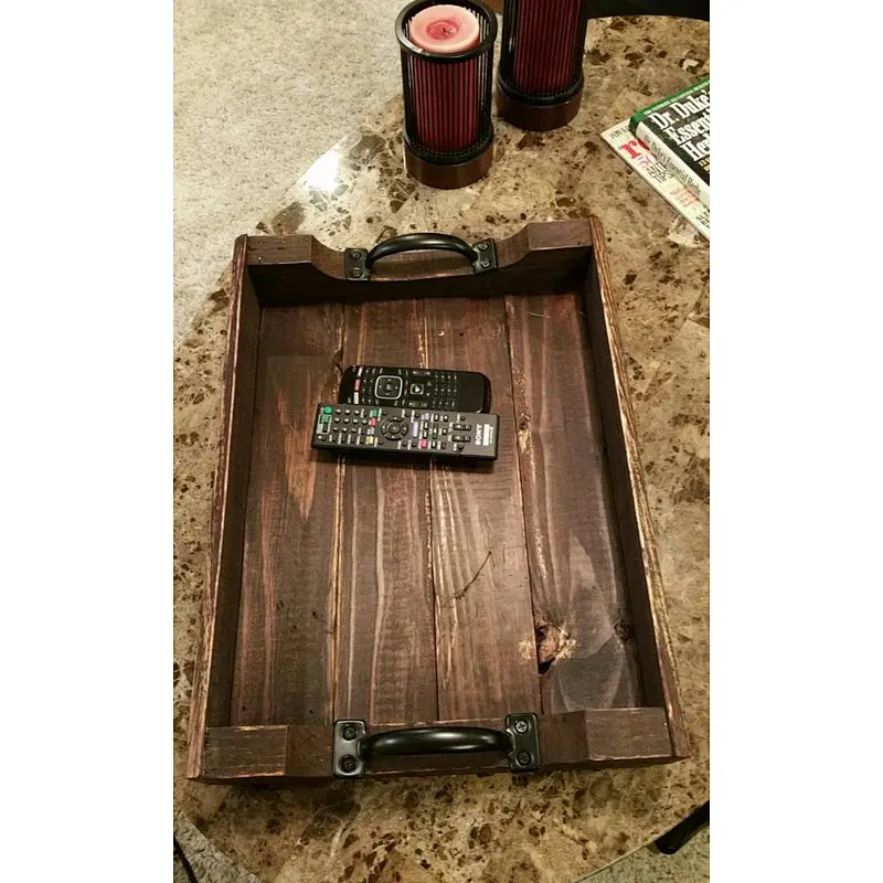 Rustic Reclaimed Handmade Wood Serving / Coffee Table Tray