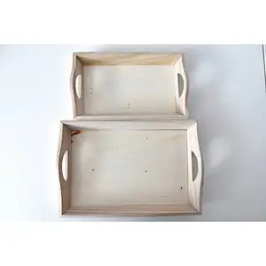 Set of 2 Small Wooden Trays Wedding Dessert Bar/Reception Table