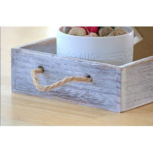 Handle Whitewashed Farmhouse Wood Tray Hand Lettered Table Decor Centerpiece