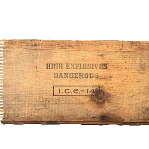 Rustic antique square uncapped dynamite box