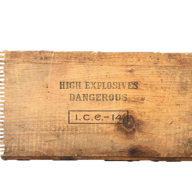 Rustic antique square uncapped dynamite box