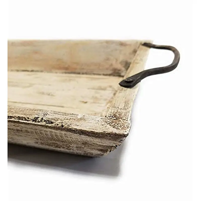 Solid Hardwood Ottoman rustic oversized19 inch square table tray