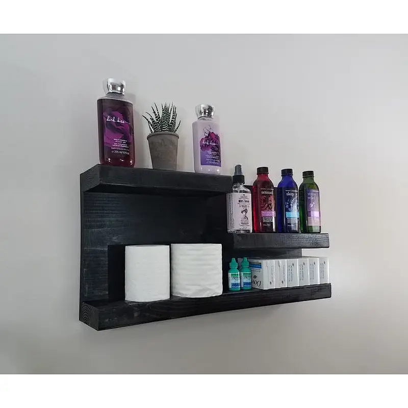 Shelf mount wall bracket wood decorative wall mount shelf set