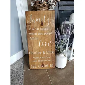 Rustic Wedding Sign Painted On Wood