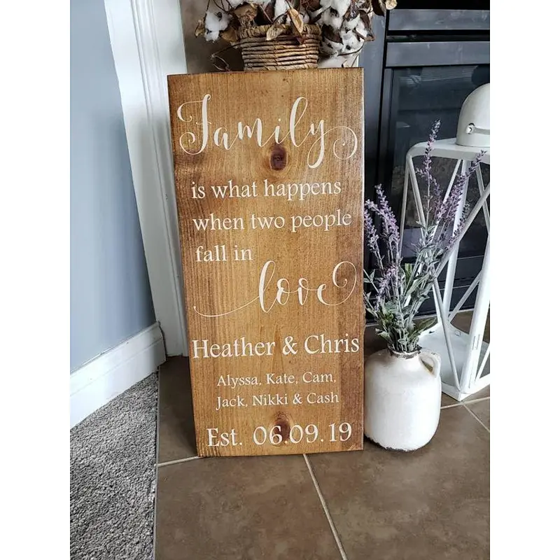Rustic Wedding Sign Painted On Wood