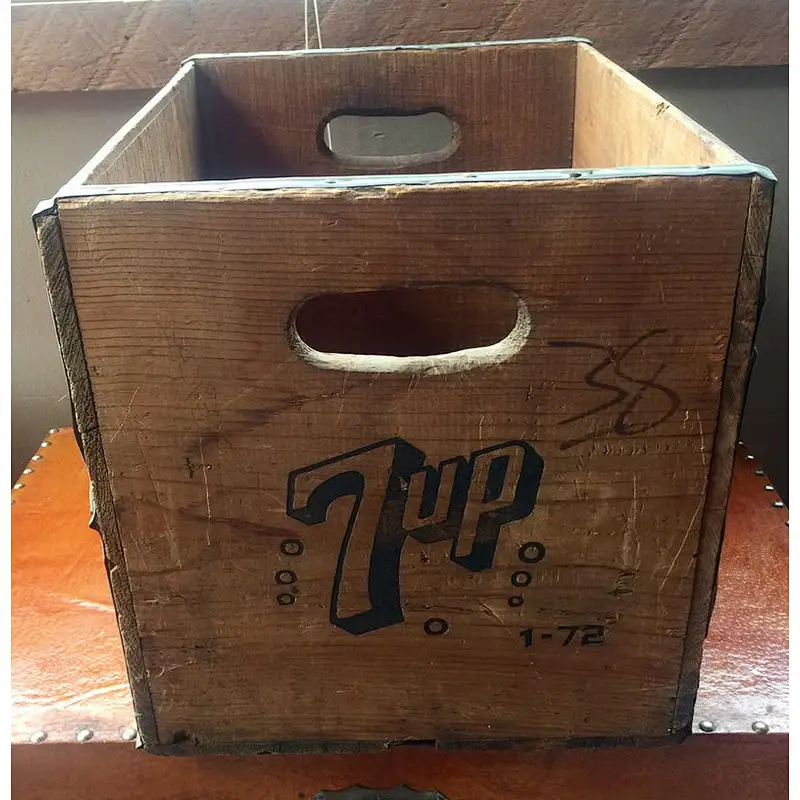1940-50's 7 Up Bottling Company Vintage Wood Crate / Box