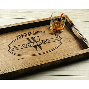 Rustic Wooden ServingTraysWooden Tray With Metal Handlel storageWood Tray StandWooden Decorated TrayWood Dinner Plate Tray Bread