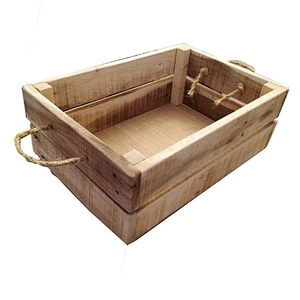Rustic Pallet Wood Crate Wine Wooden Box Wooden Trays and Boxes Wooden Boxes Unfinished