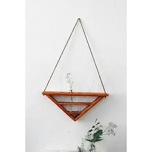 Wall mounted metal shelf  floating shelves wall rope hexagon wall shelf