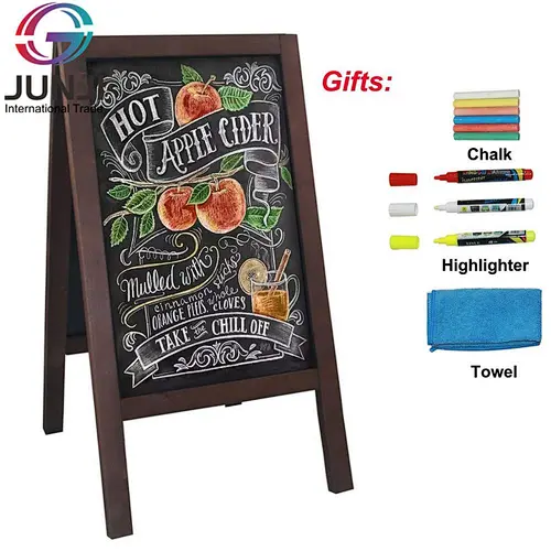 Sandwich Board Promotion Menu Display with Liquid & Solid Chalk for Business Wedding Restaurant Party Cafe