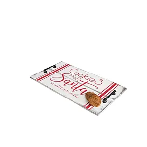 Christmas Wood Tray. Christmas. Santa's cookies. Santa tray.Rustic wooden serving tray.