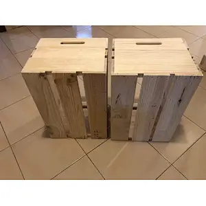 Rustic wholesale unfinished personalized customized big decoration  cheaper  retro style with handles storage   two wooden boxes