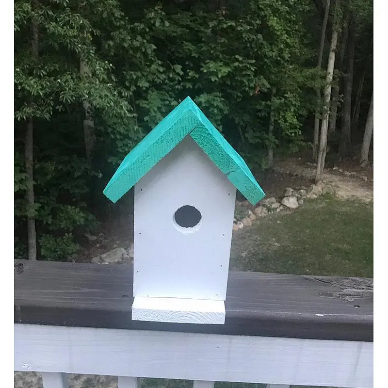 Rural retro style color simplified version of bird house