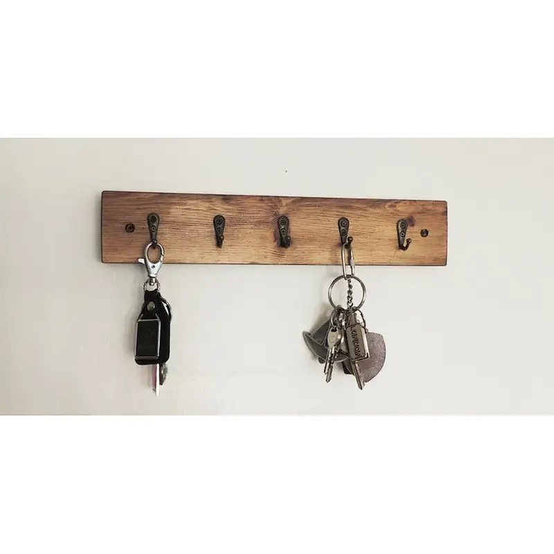 wooden key holder, entryway hanger, wooden wall hook
